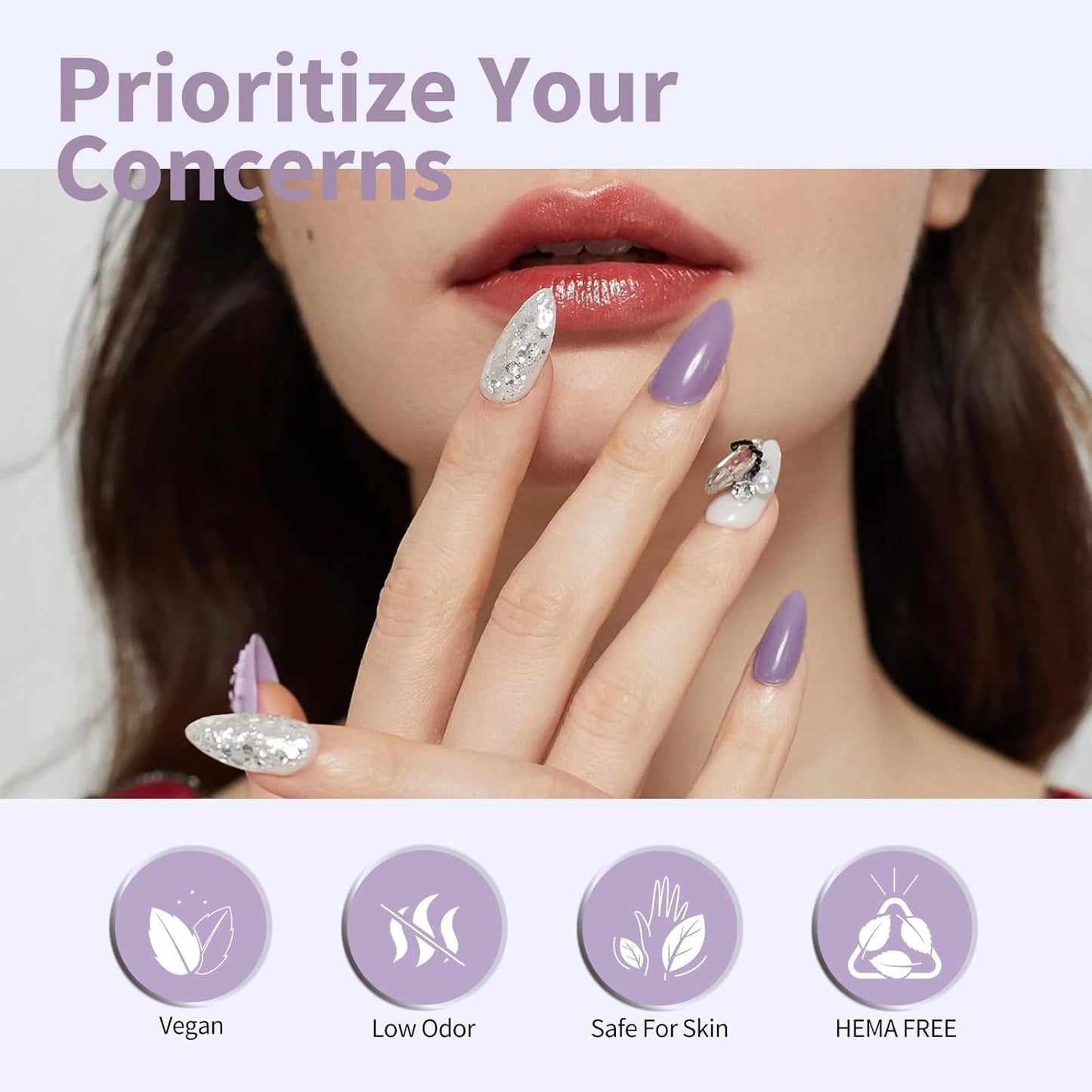 CANNI Gel-Nagellack, semipermanent, dunkelviolett, Nagellack, UV-Gel, Soak Off, Maniküre