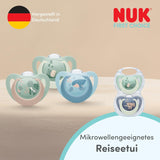 NUK First Choice Nachtschnuller für Babys | 6-18 Monate | Kieferorthopädische Schnuller, die im Dunkeln leuchten | Beruhigt 99 % der Babys** | Nilpferd/Koala | 2 Stück