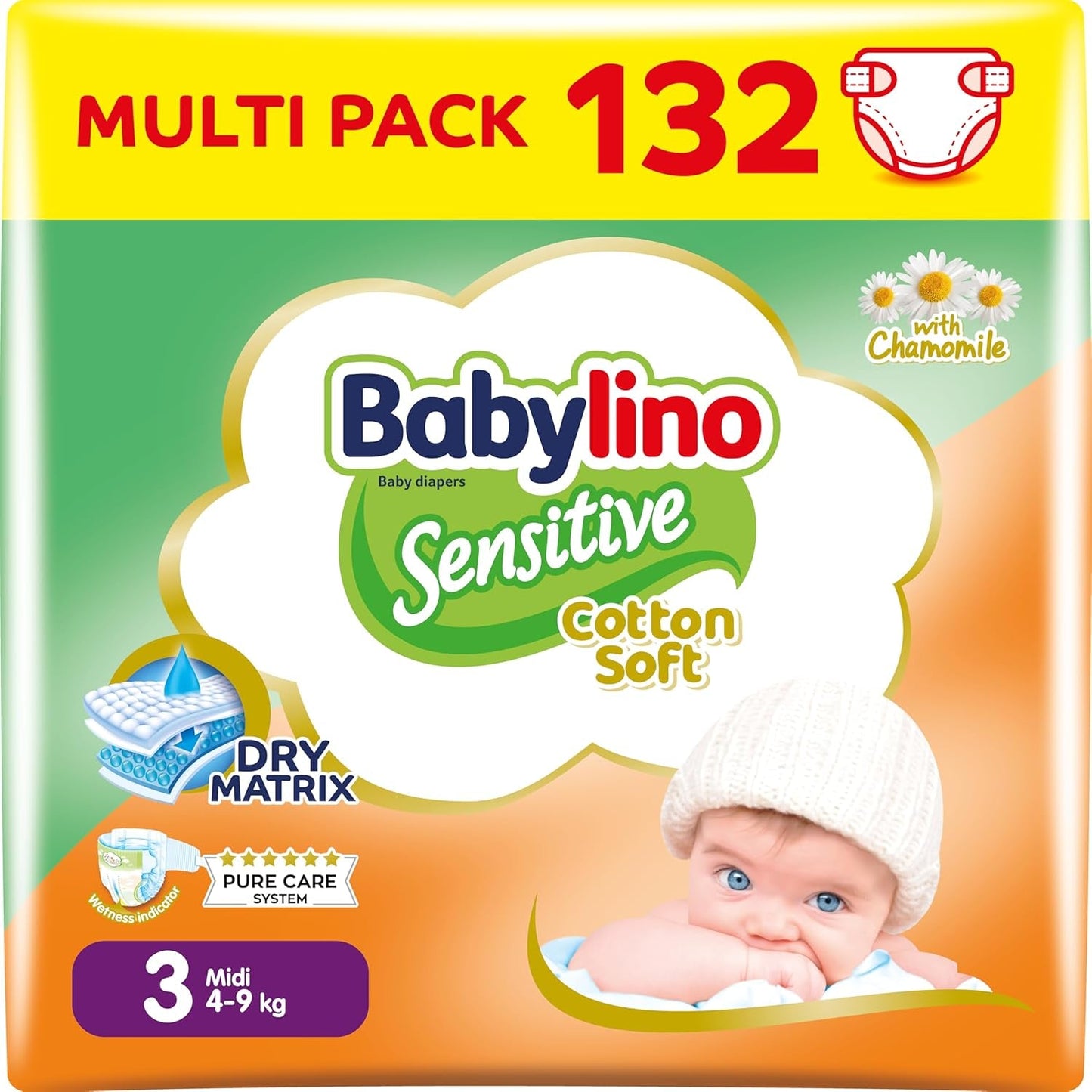 Windeln für empfindliche Babys, Größe 7, extra groß plus (+15 kg), 14 Stück