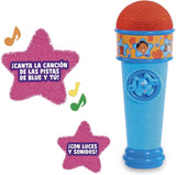 Blue and Tips Blaues Mikrofon Blues Clues Cartoon-Hundespielzeug für Jungen und Mädchen ab 3 Jahren Mehrfarbiges Babyspielzeug Naty Shop