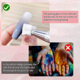 200 Stück Nail Art Schwamm Mit Metallgreifer,Nagelkunst Rendering Werkzeuge Mit Greifer,Sponge Nagel Pinsel,Nageldesign Zubehör Für Nail Art Rendering