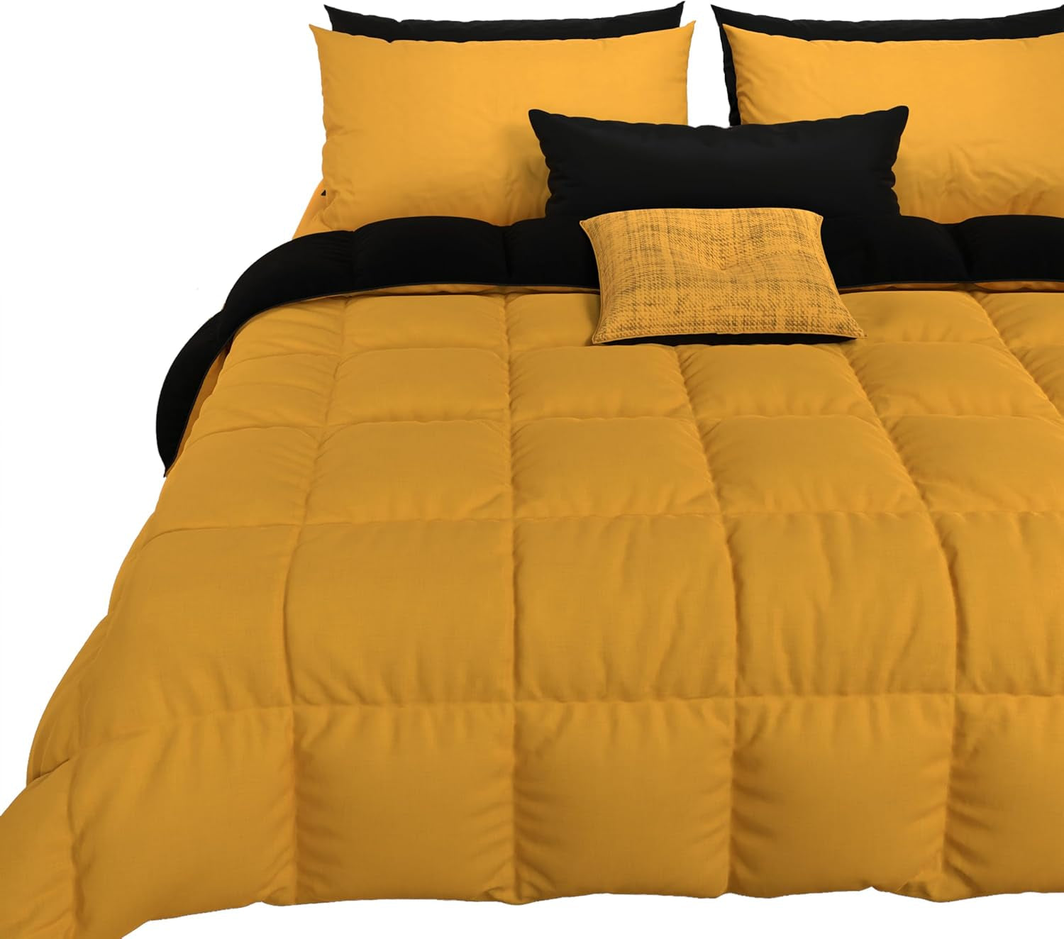 PETTI Artigiani Italiani – Winterdecke für Doppelbett, Maxi, einfarbig, doppelseitig, weiß, grau, 100 % Made in Italy