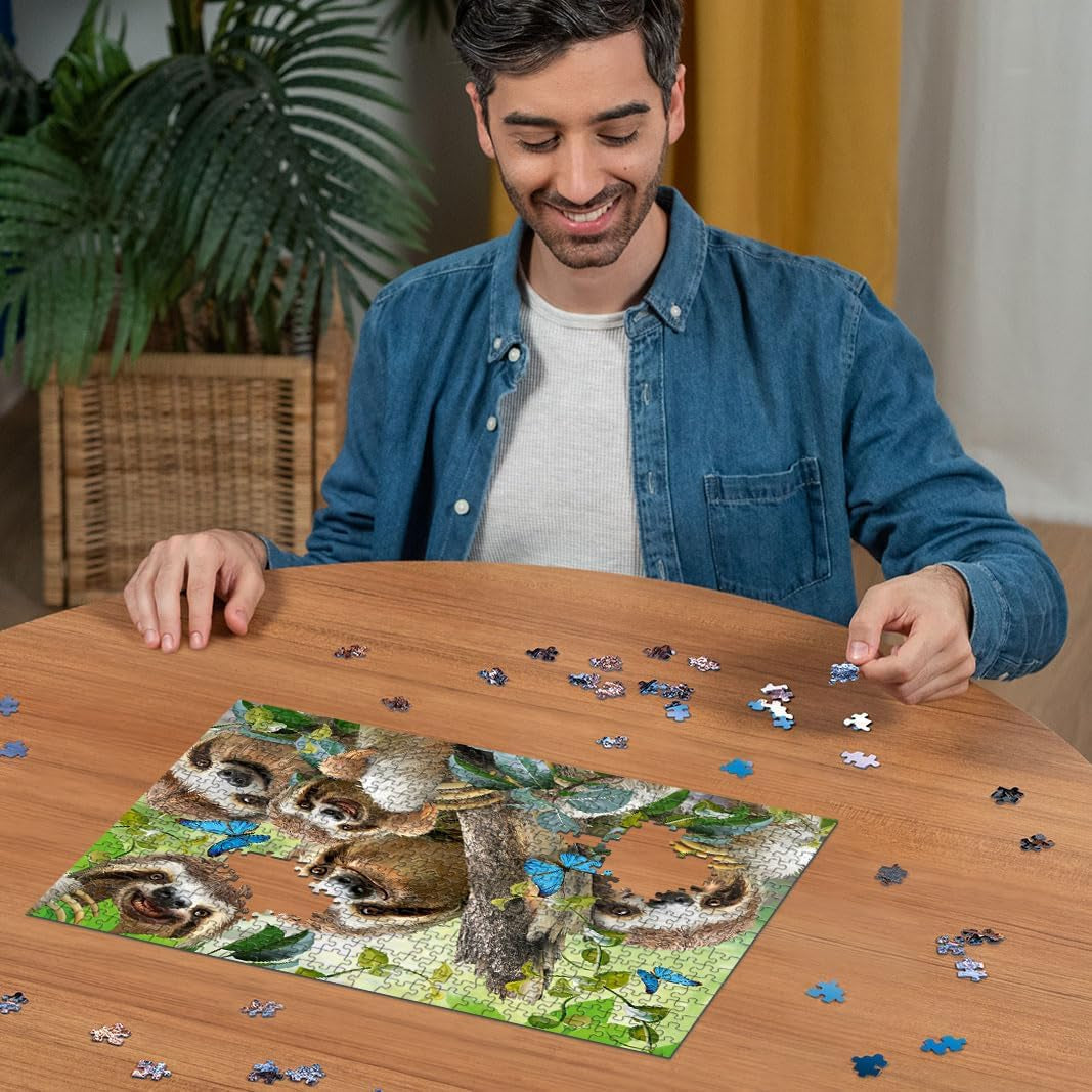 Ravensburger Puzzle 12000203 – Faultier-Selfie – Puzzle 500 Teile für Erwachsene und Kinder ab 10 Jahren, Puzzle mit Tiermotiv. Puzzle Naty Shop