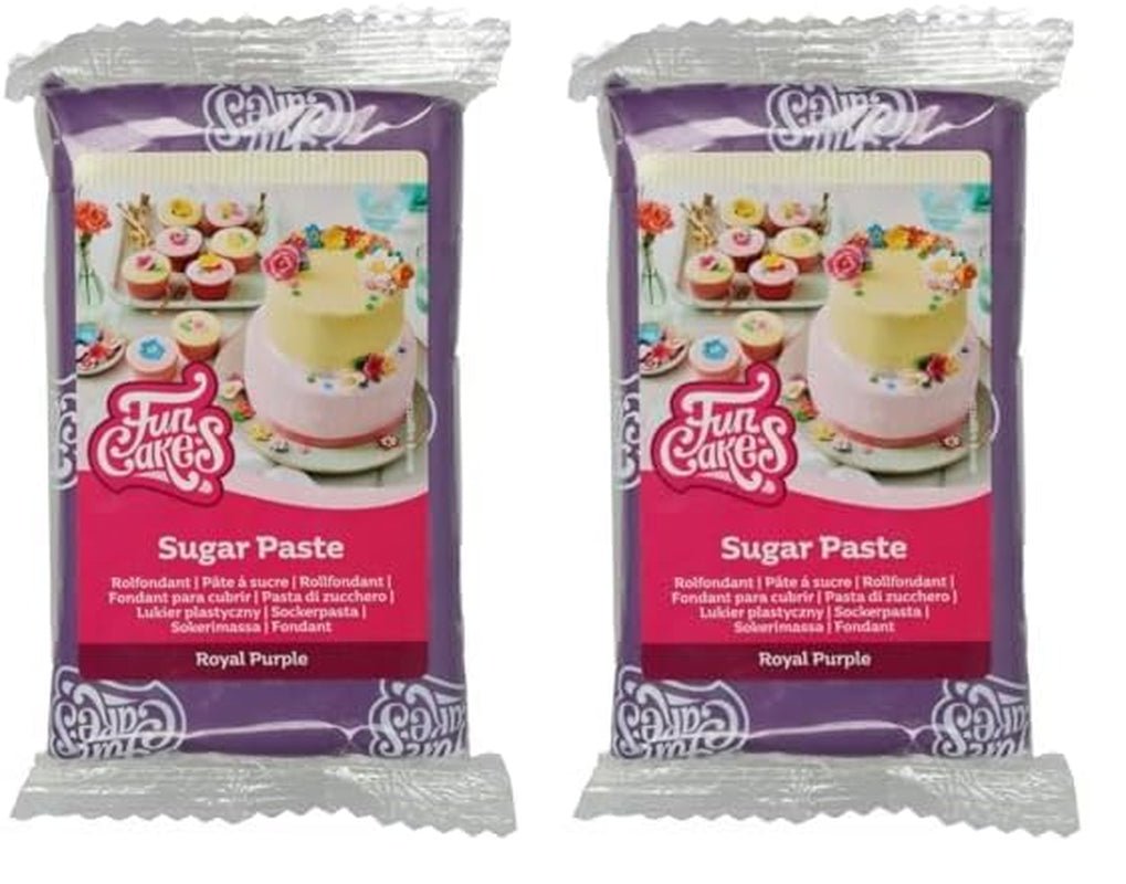 FunCakes Royal Purple Rollfondant: Einfach zu verwenden, glatt, flexibel, weich und biegsam, perfekt zum Dekorieren von Kuchen. Glutenfrei 250 g (2er-Pack) Naty Shop Zuckerpaste Royal Purple 250 g (2er-Pack)