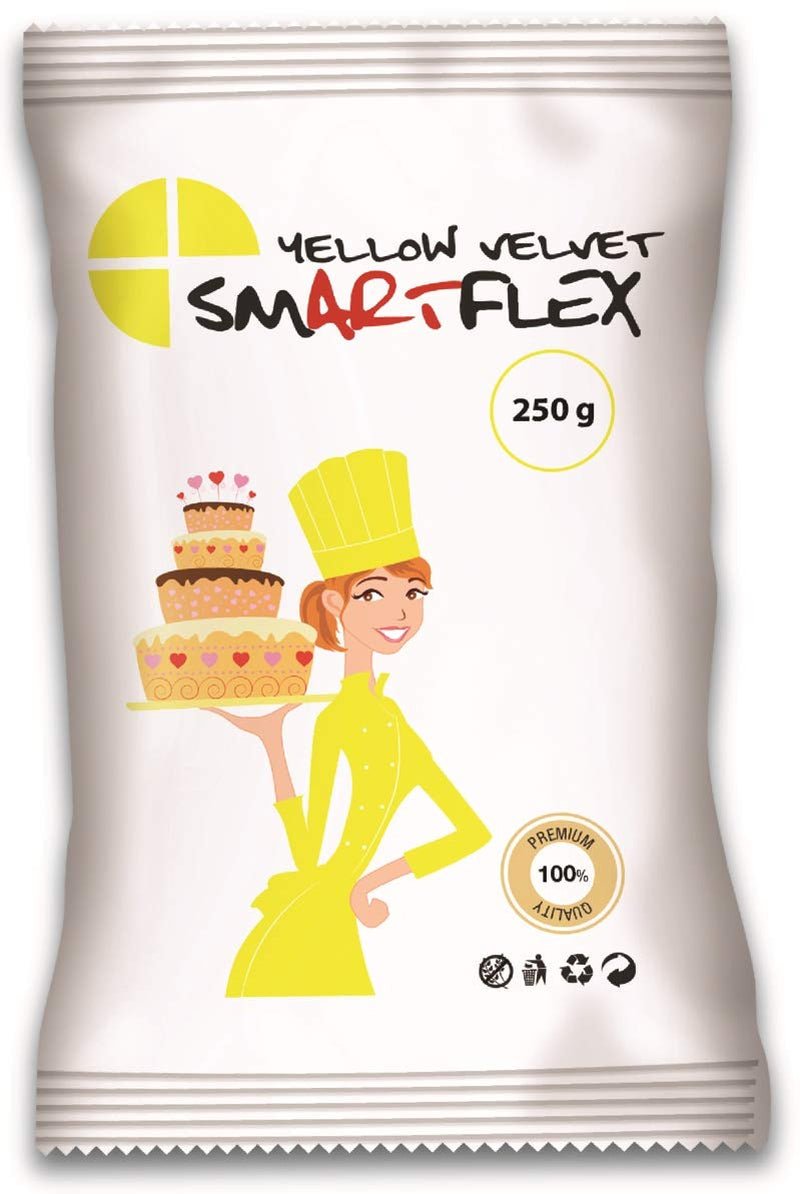 Fondant Yellow Velvet, 250 g Naty Shop Zuckerpaste 250 g (1 Packung)