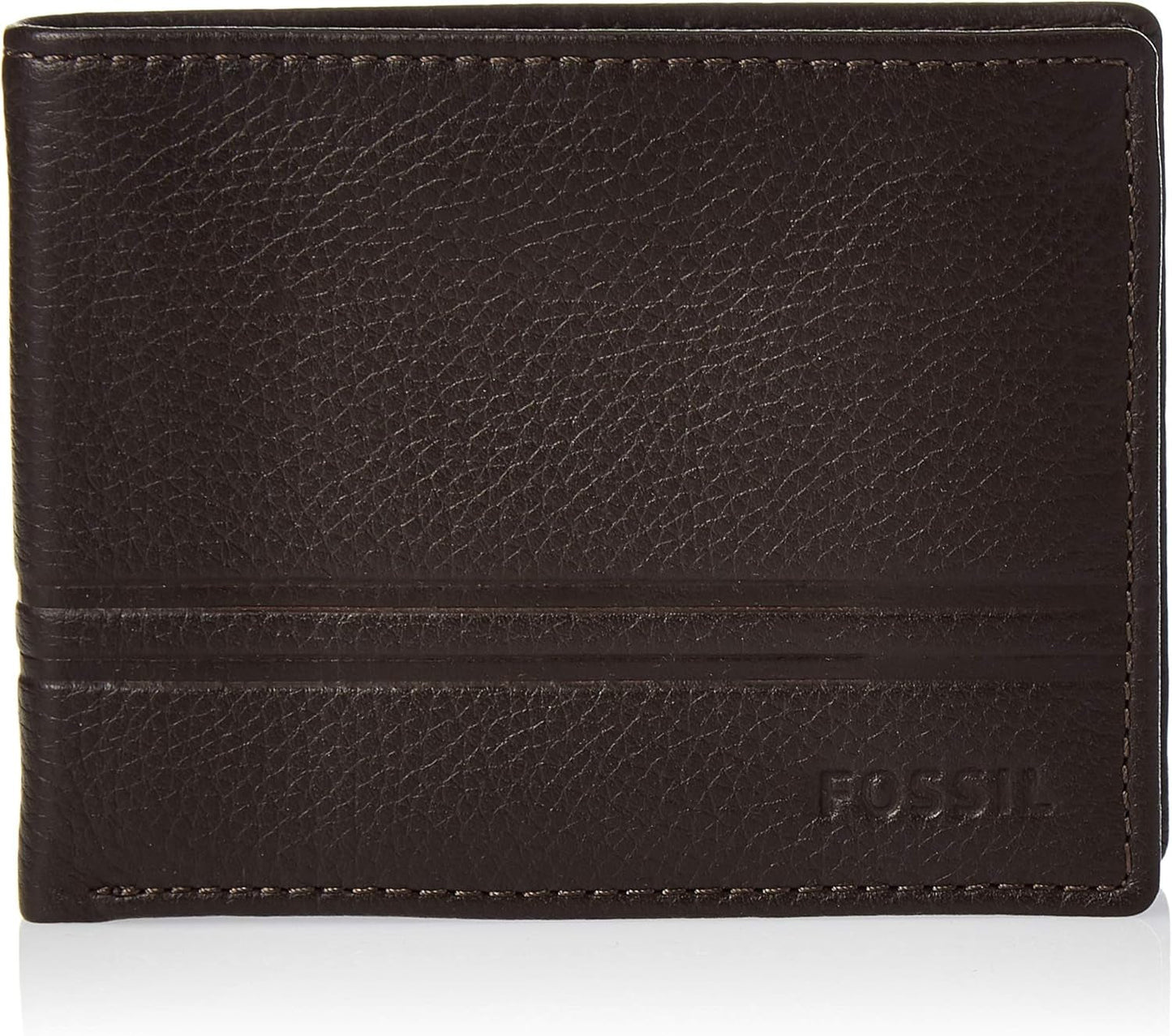 Fossil Herren Wilder Flip Id Bifold Reiseaccessoires Bi-Fold Wallet Portemonnaie Herren Naty Shop Wild Dunkelbraun Einheitsgröße
