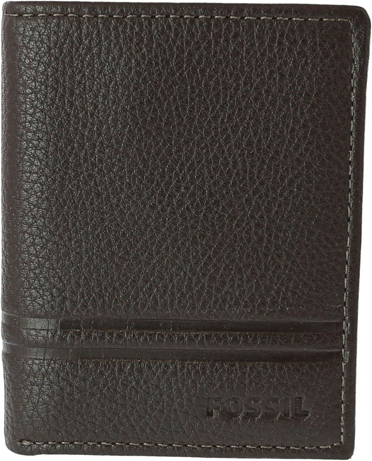 Fossil Men Wilder Trifold Reiseaccessoires Tri-fold Wallet Wallet Men Naty Shop Wild Dunkelbraun One Size Fits All