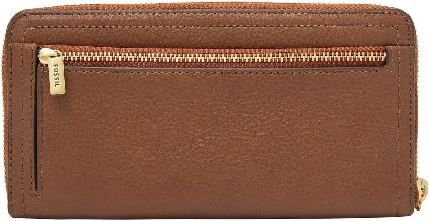 Fossile Uhr Logan RFID Zip Around Clutch-Brieftasche 19,7 cm L x 1,9 cm B x 10,2 cm H Damentaschen Naty Shop