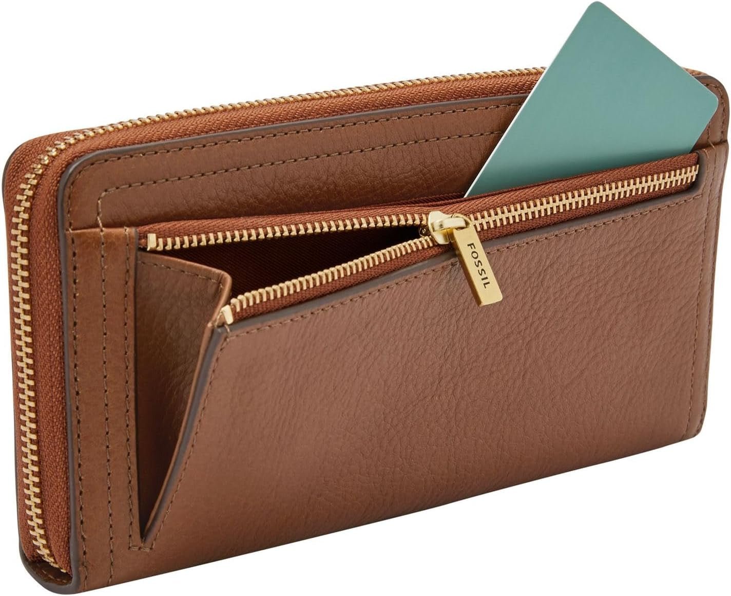 Fossile Uhr Logan RFID Zip Around Clutch-Brieftasche 19,7 cm L x 1,9 cm B x 10,2 cm H Damentaschen Naty Shop