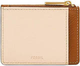 Fossil Damen-Kartenhalter Vada Zipper LiteHide Leder, SL10055103 Damenbrieftasche Naty Shop