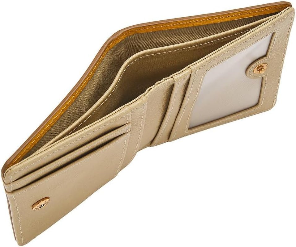 Fossil Ladies Logan Yellow Leather Bifold Wallet, SL7829763 Damenbrieftasche Naty Shop