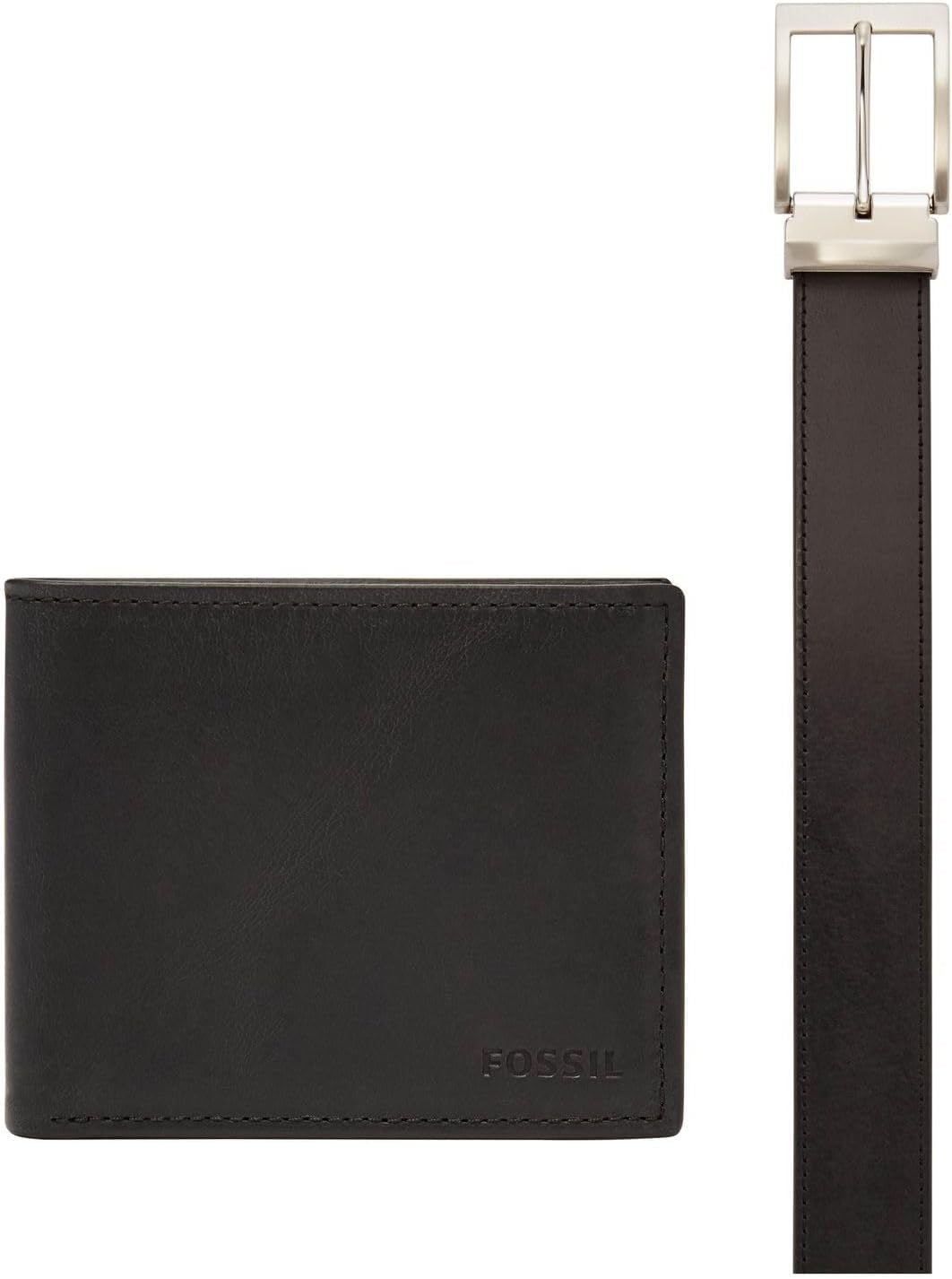 Fossil Mens Derrick Travel Accessoire Bi Fold Wallet, Dunkelbraun, 11,43 cm L x 1,6 B 9,22 H EU Herrenbrieftasche Naty Shop Schwarz