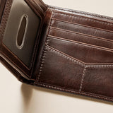 Fossil Herren-Geldbörse mit RFID-Flip-Top, Reisezubehör, faltbare Geldbörse, Herren-Geldbörse, Naty Shop