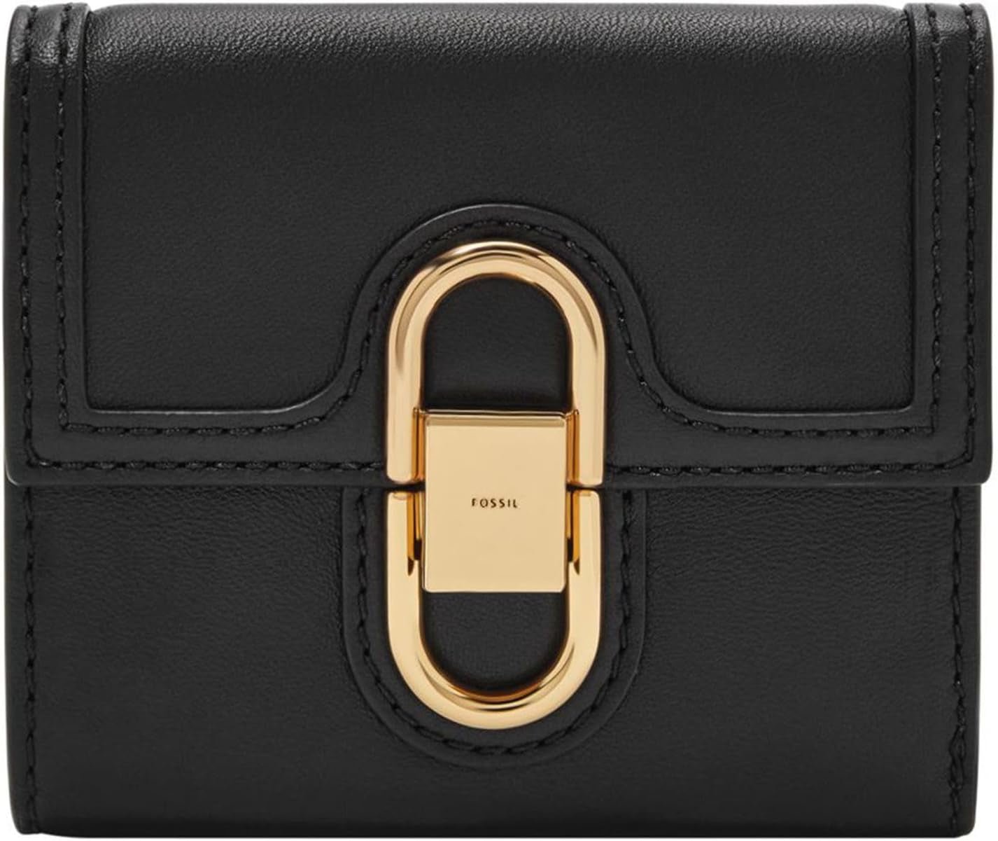 Fossil Damen Avondale Leder Trifold SL8292216 Naty Shop Damen Geldbörse Schwarz 10,8 cm L x 1,3 cm B x 10,2 cm H
