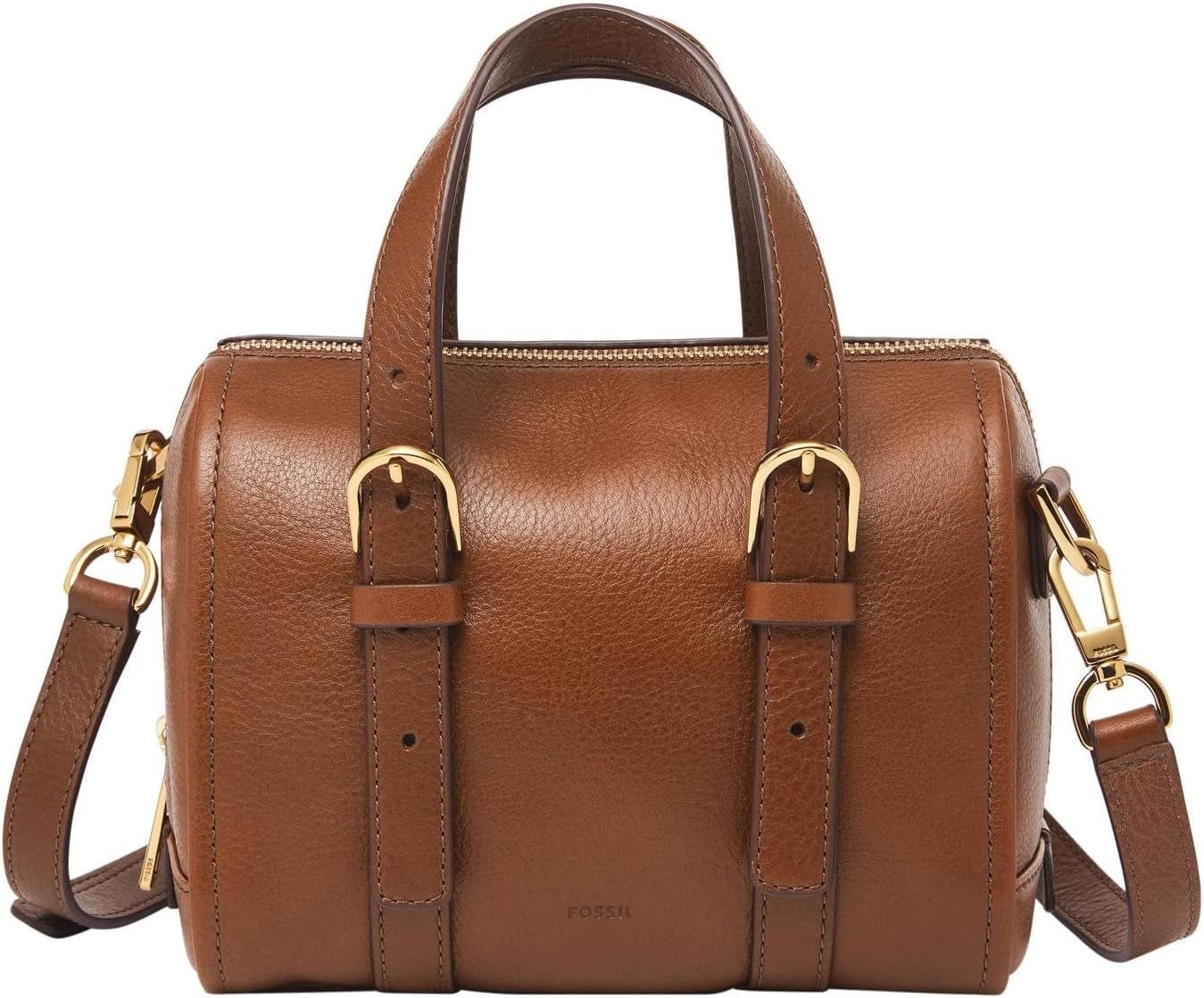 Fossil Damen Carlie Leder Mini Satchel Geldbörse Damen Handtasche Taschen Damen Naty Shop Braun