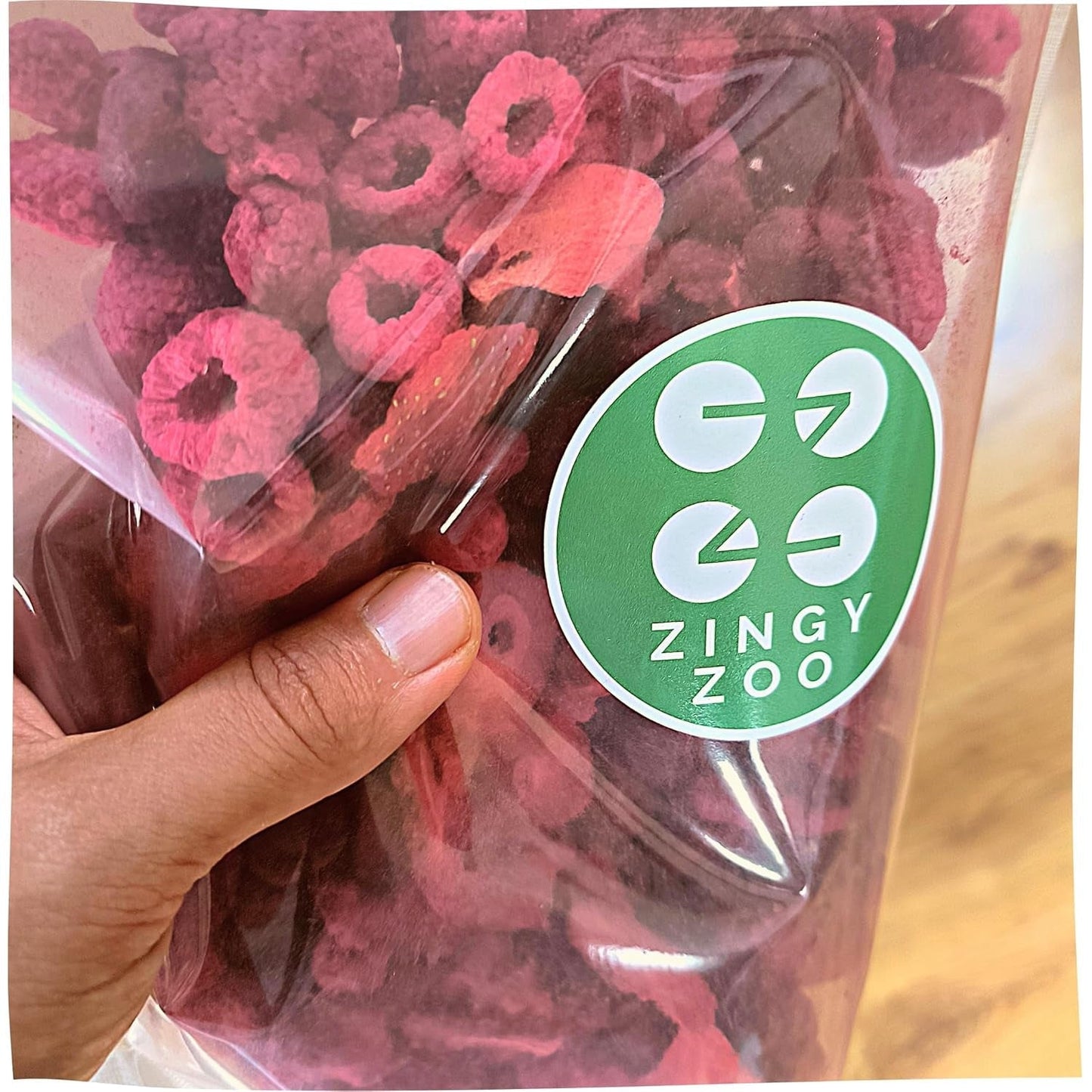 Gefriergetrocknete Früchte Rote Fruchtmischung | XL 300g gefriergetrocknete Erdbeeren Himbeeren Sauerkirschen Trockenfruchtmischung | Gefriergetrocknete Früchte Erdbeere Himbeere Sauerkirsche | ZingyZoo Dehydrierte Produkte Naty Shop