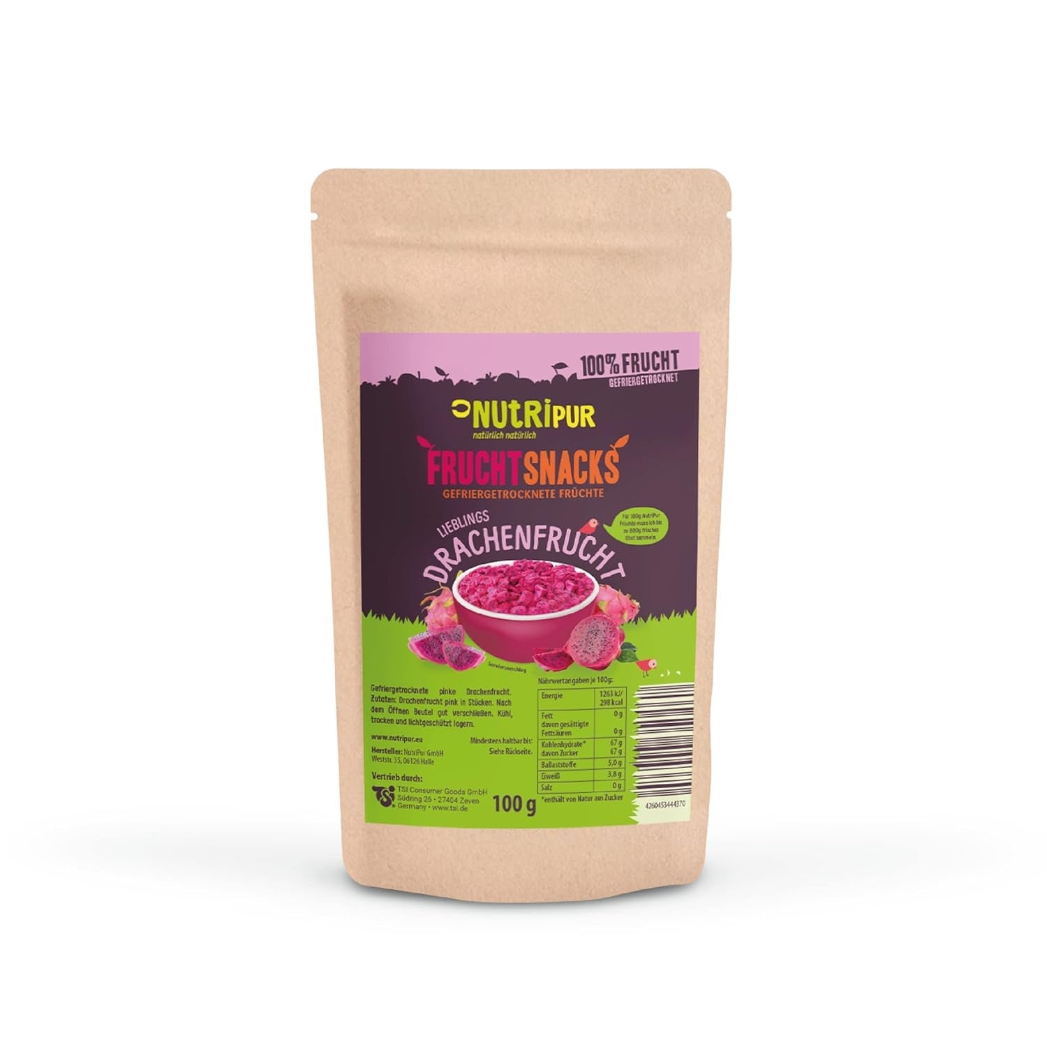 Gefriergetrocknete Drachenfrucht: 100 g getrocknete Drachenfrucht – 100 % Frucht, voller Geschmack – gefriergetrocknete Frucht, ohne Zuckerzusatz. Dehydrierte Produkte. Mein Shop. Standardtitel