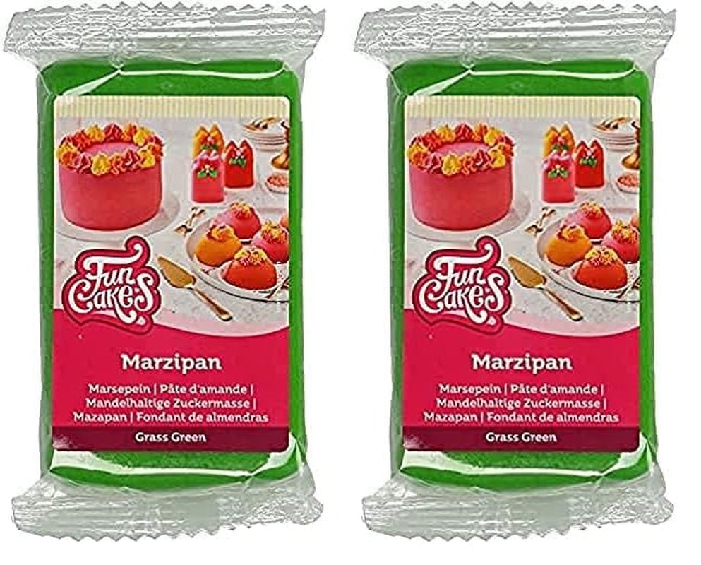 FunCakes Mandelzuckerpaste (holländisches Marzipan) Grasgrün: Einfach zu verwenden und glatt, perfekt zum Dekorieren von Kuchen, Halal, koscher und glutenfrei, 250 g (2er-Pack) Naty Shop Grasgrüne Zuckerpaste 250 g (2er-Pack)