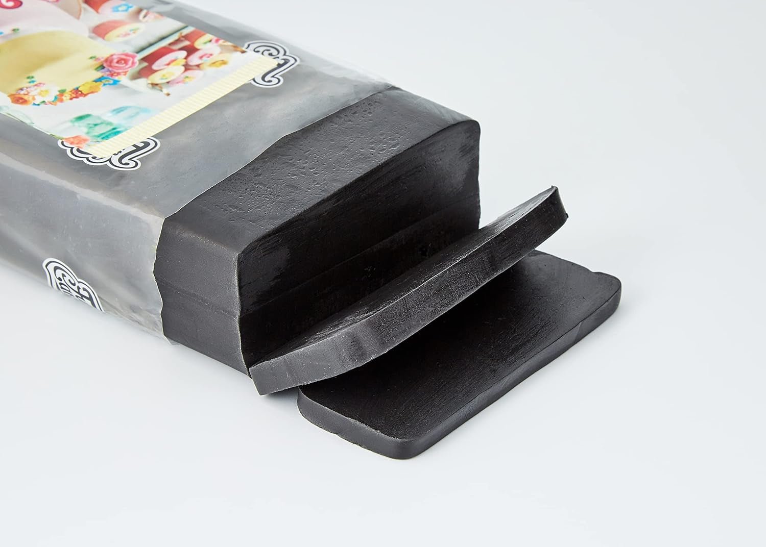 FunCakes Raven Black Rollfondant: Einfach zu verwenden, glatt, flexibel, weich und biegsam, perfekt zum Dekorieren von Kuchen, halal, koscher und glutenfrei. 1 kg (2er-Pack) Naty Shop Zuckerpaste