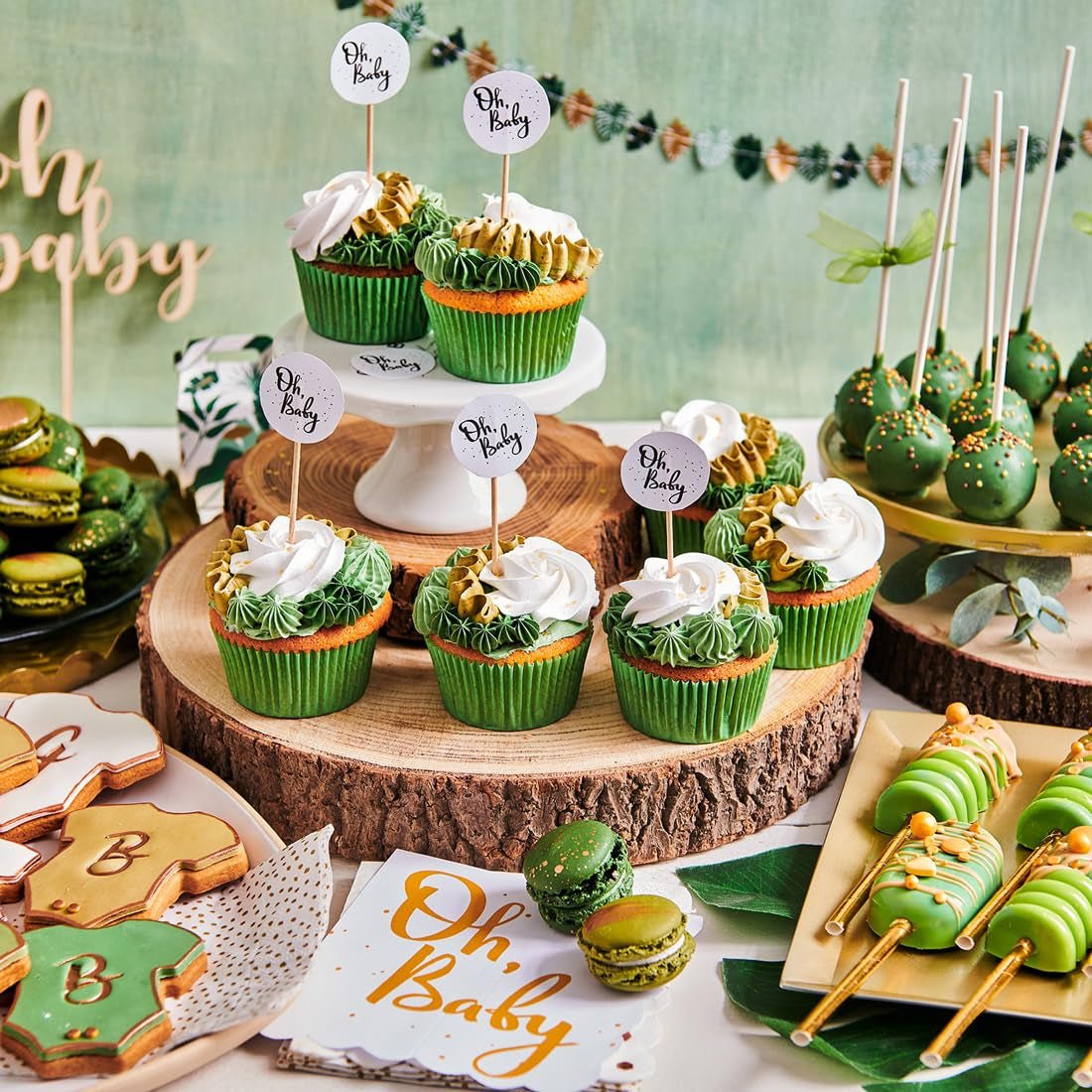 FunCakes Rollfondant Botanical Green: Einfach zu verwenden, glatt, flexibel, weich und biegsam, perfekt zum Dekorieren von Kuchen, halal, koscher und glutenfrei, 250 g Naty Shop Zuckerpaste