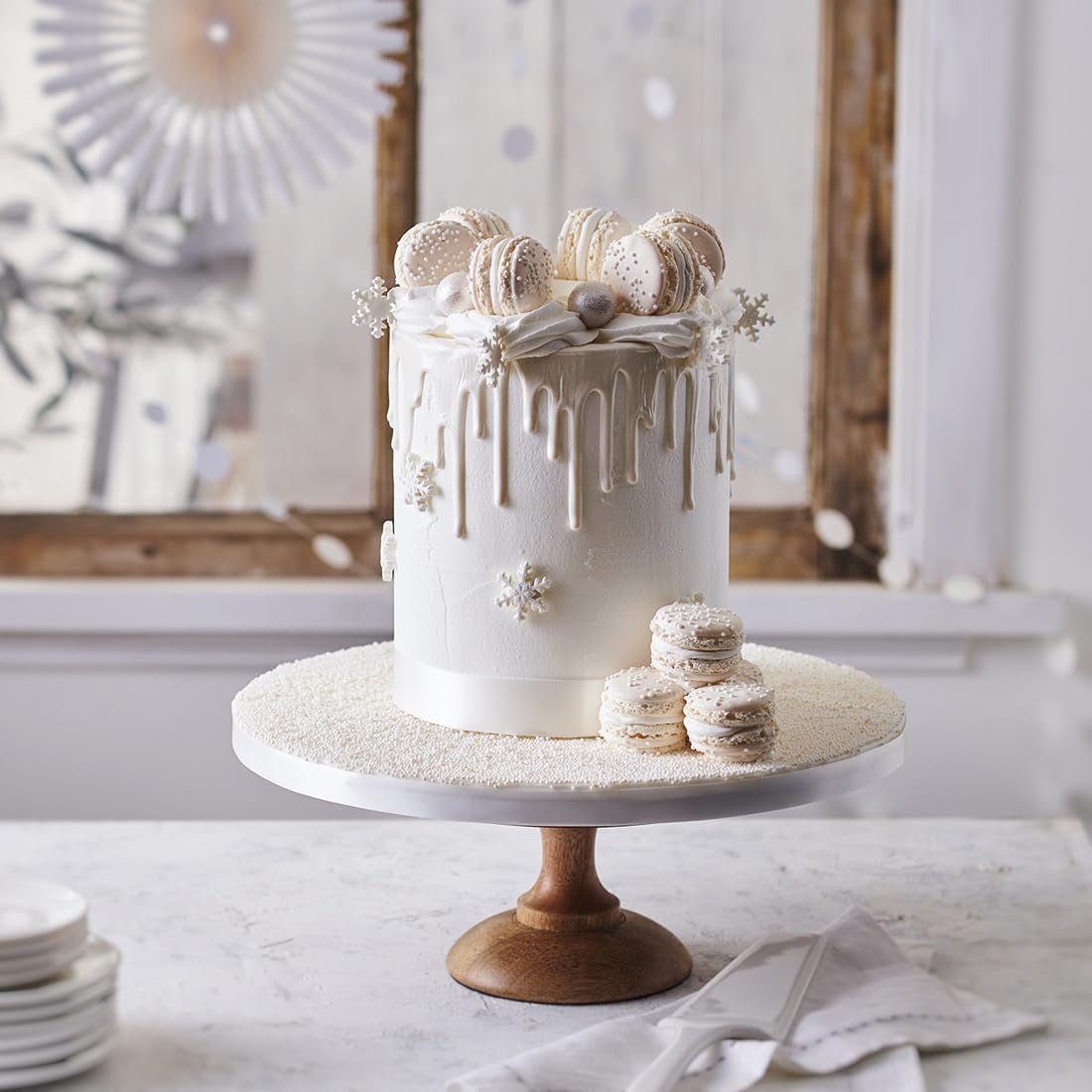 FunCakes Rollfondant Bright White: Einfach zu verwenden, glatt, flexibel, weich und biegsam, perfekt zum Dekorieren von Kuchen, Halal, koscher und glutenfrei. 5 kg (2 bis 2,5 kg) Naty Shop Zuckerpaste