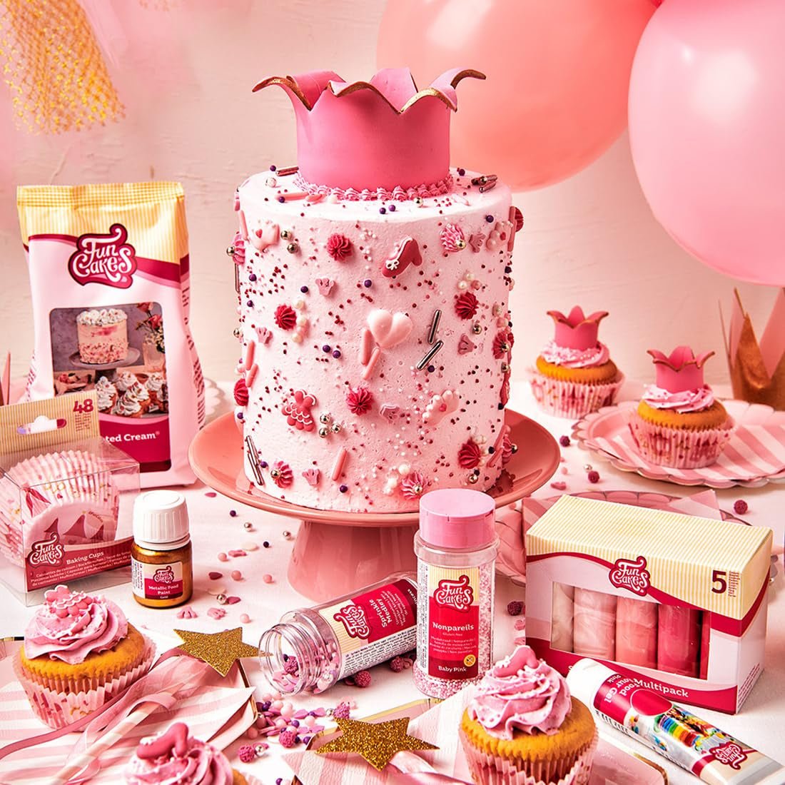 FunCakes Rollfondant Hot Pink: Einfach zu verwenden, glatt, flexibel, weich und biegsam, perfekt zum Dekorieren von Kuchen. Glutenfrei. 1 kg Naty Shop Zuckerpaste