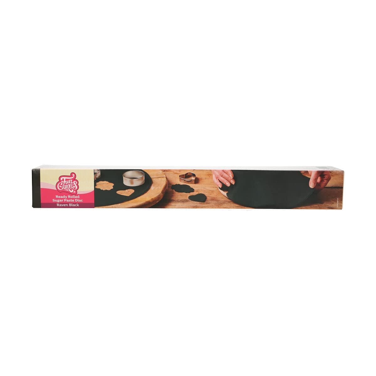 FunCakes Rolled Roll Fondant Disc Raven Black: Köstlicher Vanillegeschmack, 430 g & Rolled Roll Fondant Disc Fire Red: Köstlicher Vanillegeschmack, bereits gerollt, einfach zu verwenden, 430 g Naty Shop Zuckerpaste