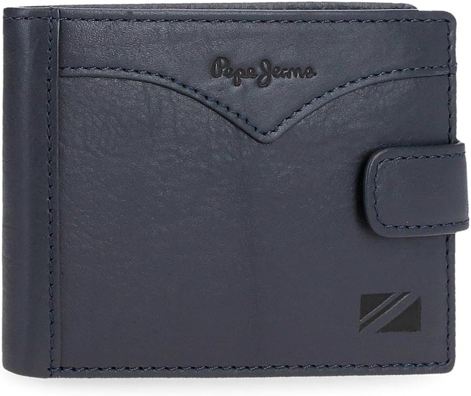 Pepe Jeans Jacke Horizontales Portemonnaie mit Klickverschluss Einheitsgröße Herrenbrieftasche Naty Shop Blau