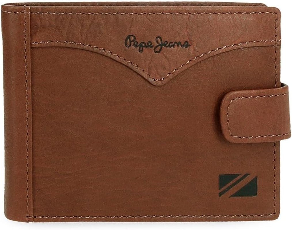 Pepe Jeans Jacket Horizontal Click Wallet One Size Herren Naty Shop Braune Geldbörse