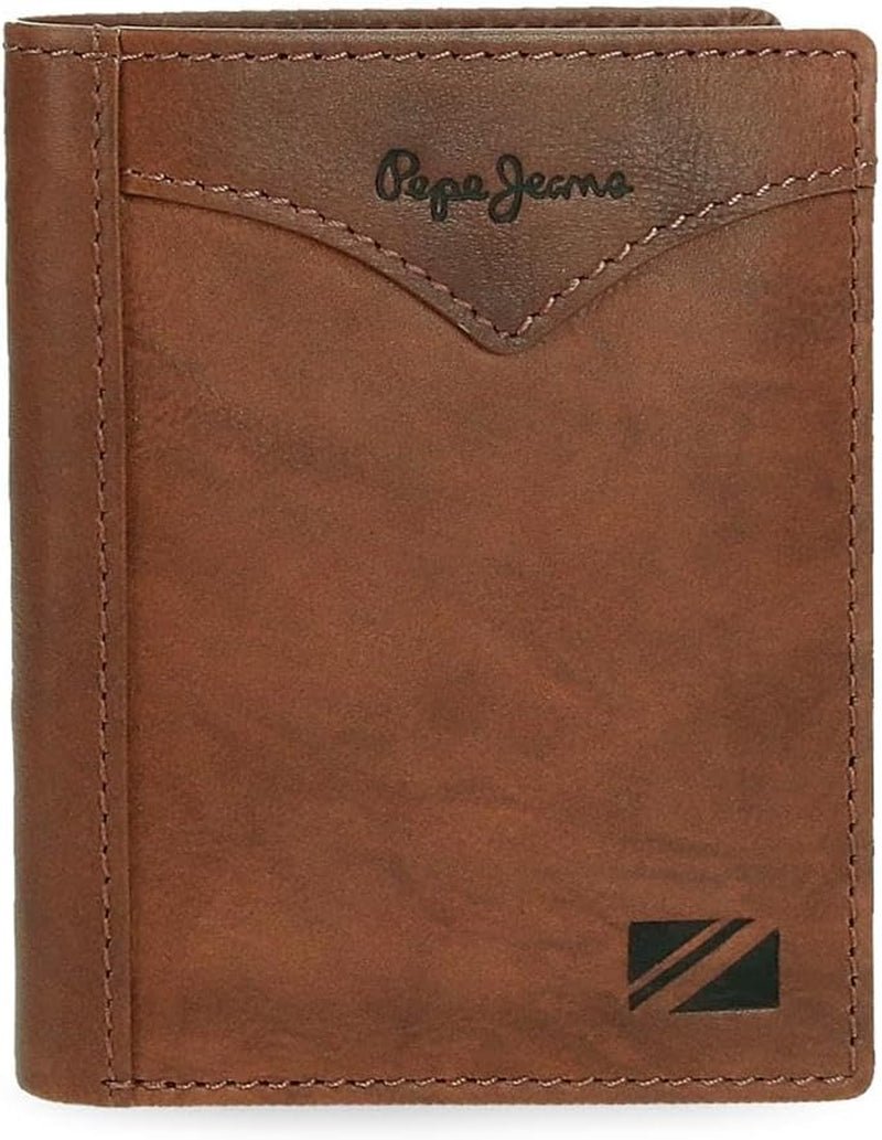 Pepe Jeans Jacket Vertikale Geldbörse mit Geldbörse, Einheitsgröße Herrenbrieftasche Naty Shop Braun