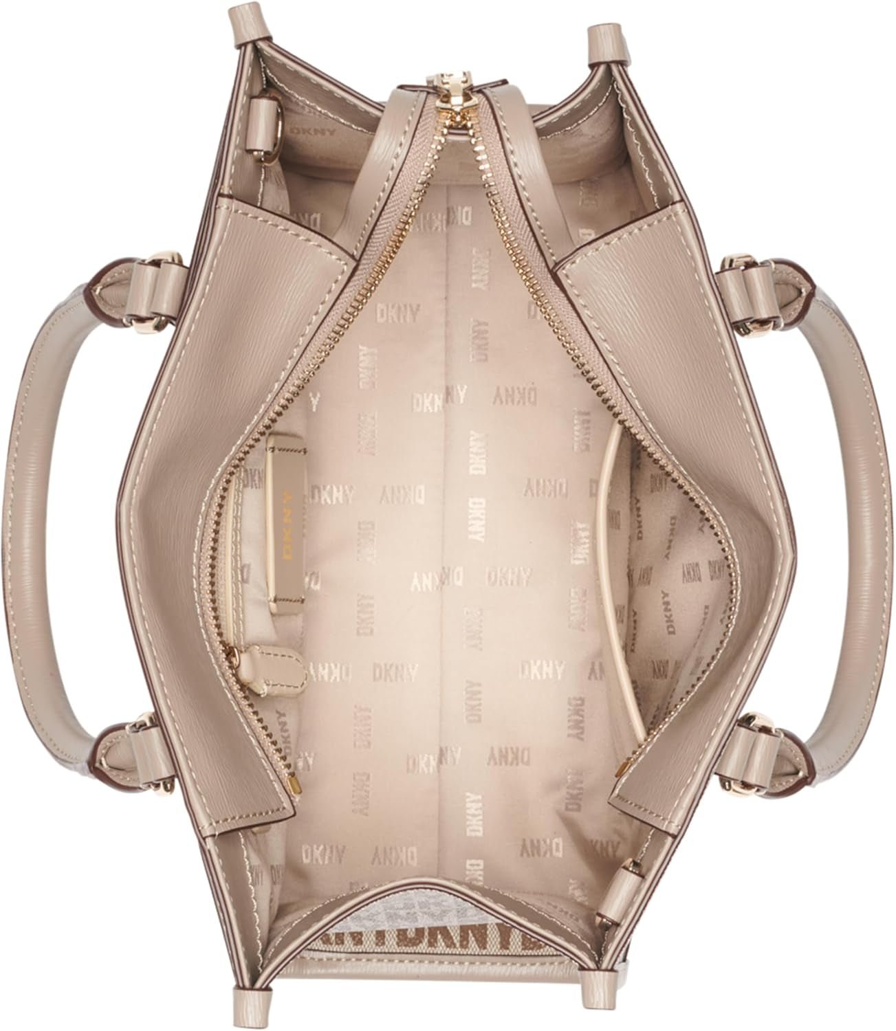DKNY Damen Casual Tote Satchell, Chino/Toffee Damentaschen Naty Shop