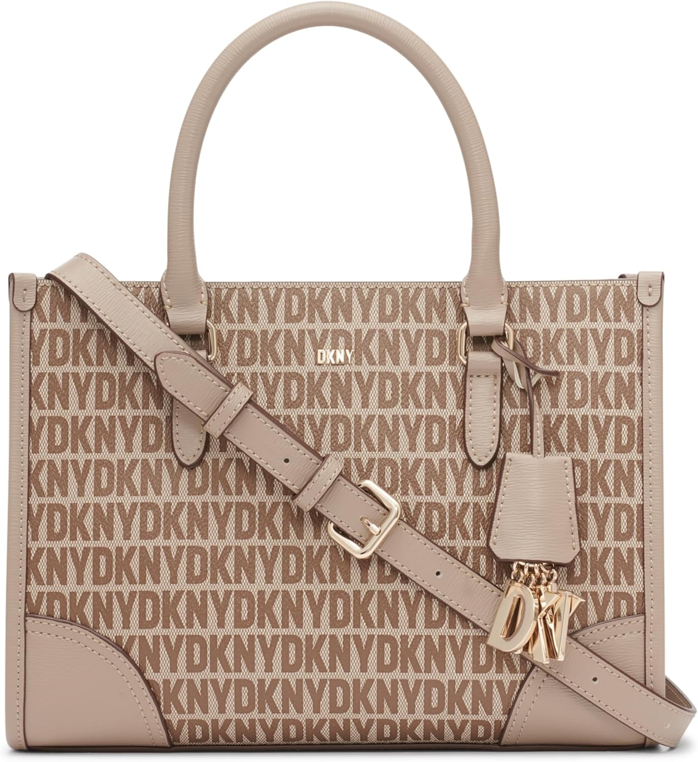 DKNY Damen Casual Tote Satchell, Chino/Toffee Damentaschen Naty Shop Standardtitel