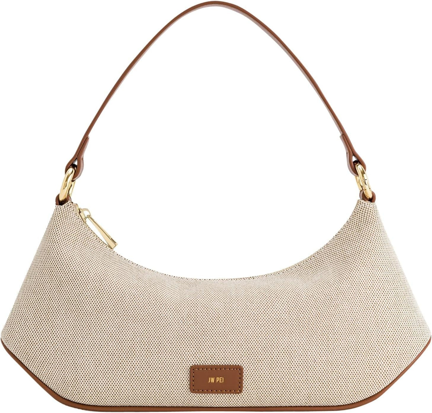 Damen-Umhängetasche JW PEI Lily Bags Women Naty Shop Braunes Canvas