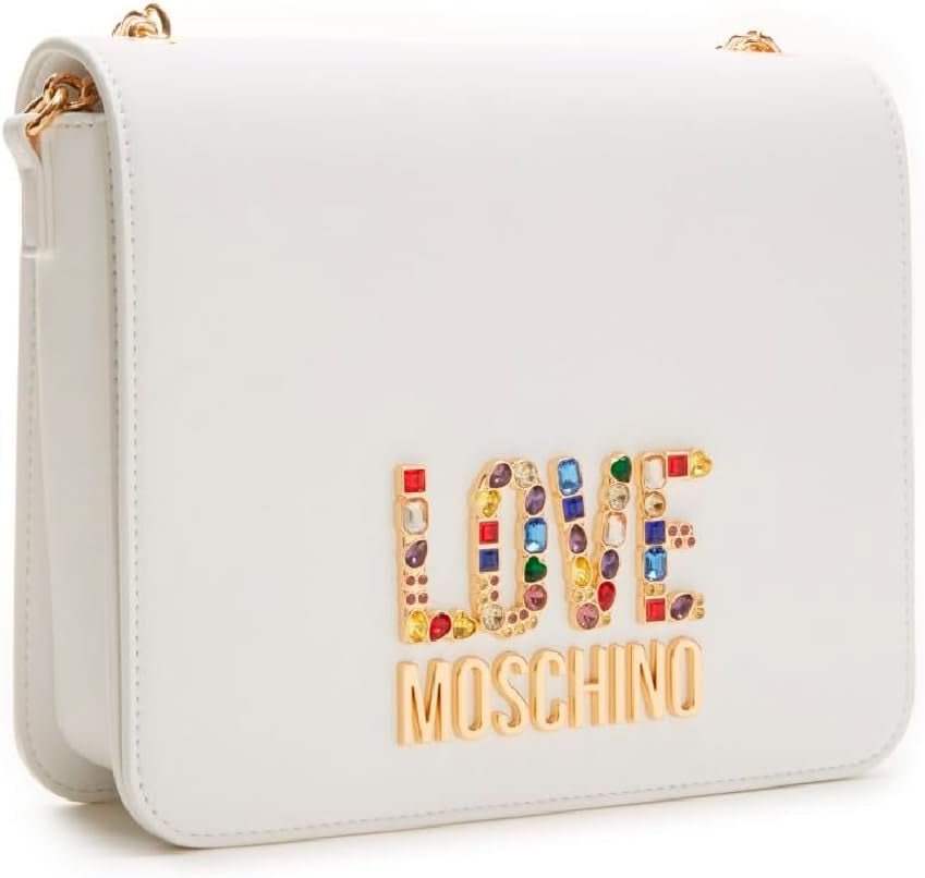 Love Moschino Damen-Umhängetasche, Weiße Umhängetasche, Weiß Naty Shop Damentaschen