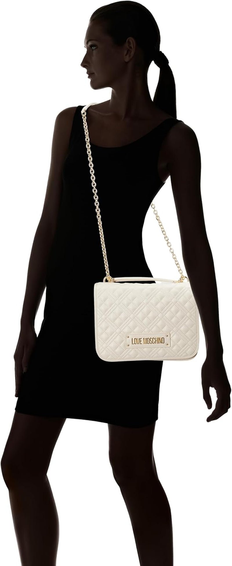 Love Moschino Damen-Umhängetasche, Weiß Naty Shop Damentaschen