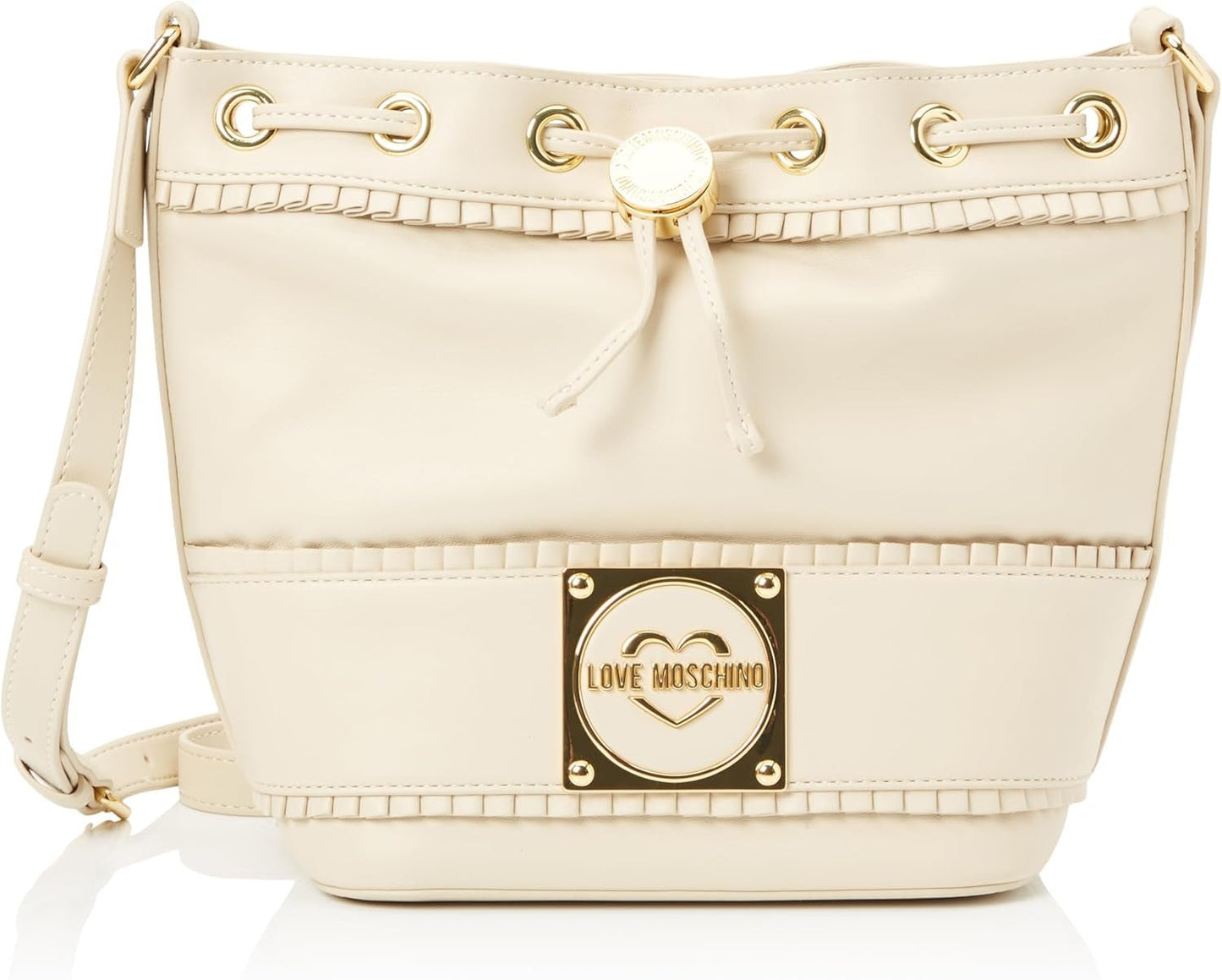 Love Moschino Damen-Umhängetasche, Elfenbeinfarbene Umhängetasche, Elfenbeinfarbene Damentaschen Naty Shop Standardtitel