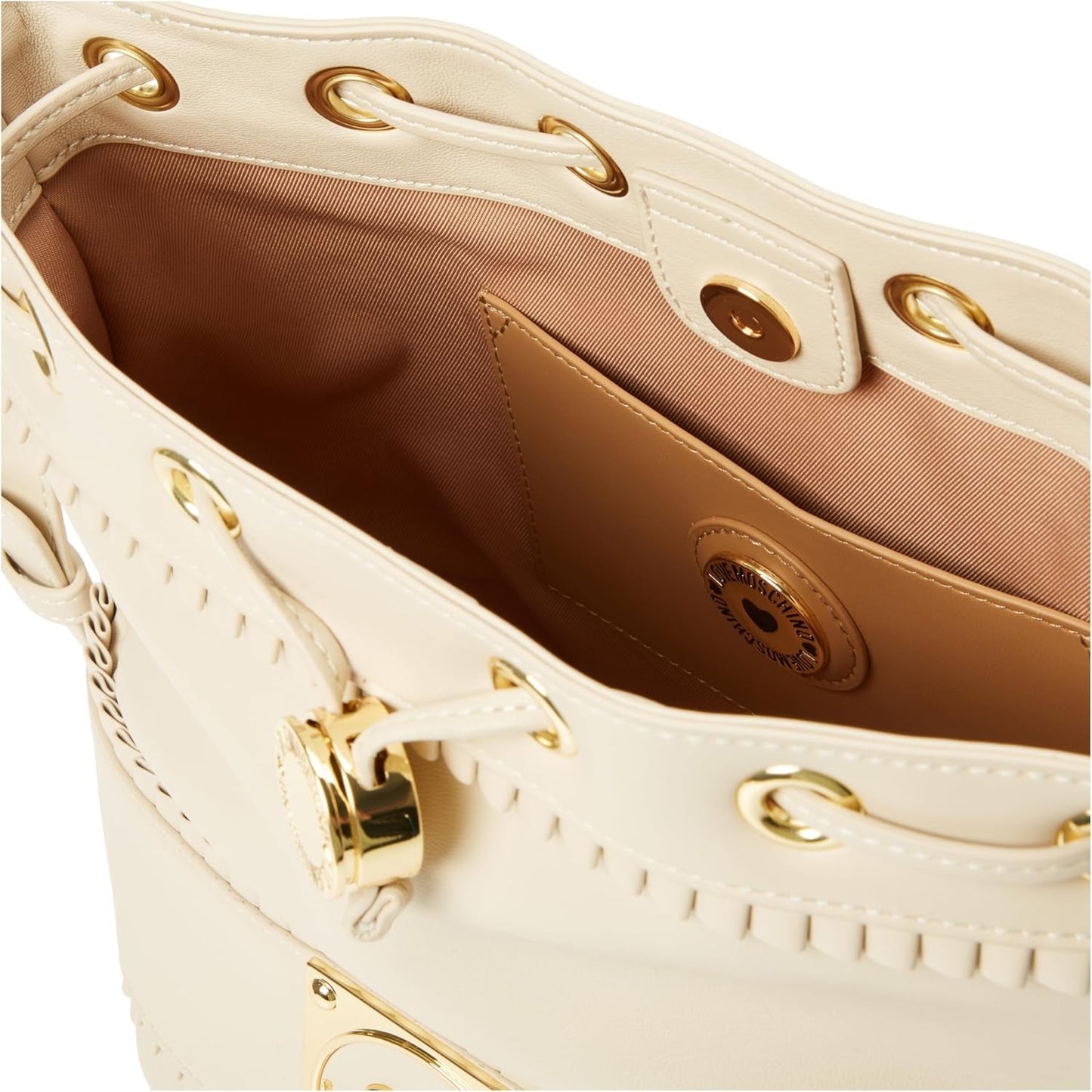 Love Moschino Damen-Umhängetasche, Elfenbeinfarbene Umhängetasche, Elfenbeinfarbene Damentaschen Naty Shop