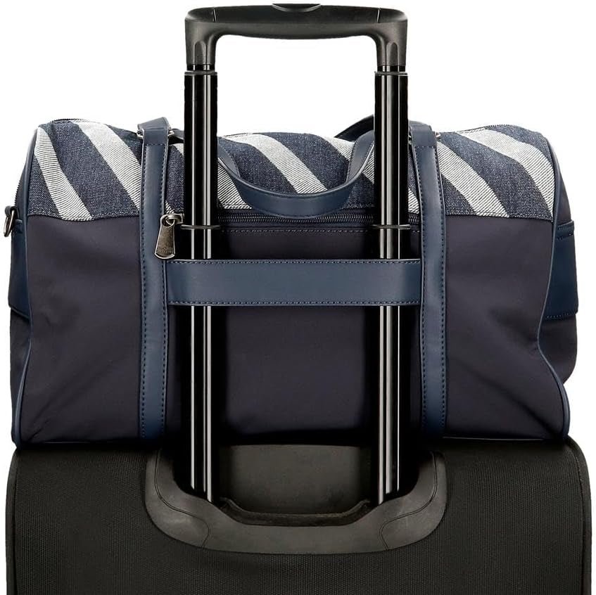 Pepe Jeans Celine Reisetasche, Blau, 40 x 25 x 20 cm, Polyester, mit Kunstlederdetails, 20 L, von Joumma Bags, Blau, Reisetasche, Gepäck und Reiseausrüstung Naty Shop
