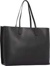 Tommy Hilfiger Distinct Tragetasche mit Reißverschluss für Damen, Schwarz (Schwarz), Volle Größe Naty Shop Damentaschen