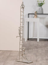 GILDE Deko große Figur Skulptur XXL – silberne Dekoskulptur aus Aluminium Farbe: Silber – Wohnzimmerdekoration Jubiläumsgeschenk Höhe 114 cm Statuetten und Skulpturen Naty Shop silber Höhe 114 cm