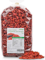 Goji-Beeren – 1 kg getrocknete und ungeschwefelte Goji-Beeren aus einer der besten Anbauregionen der Welt, Ningxia China. Getrocknete Produkte Naty Shop Standardtitel