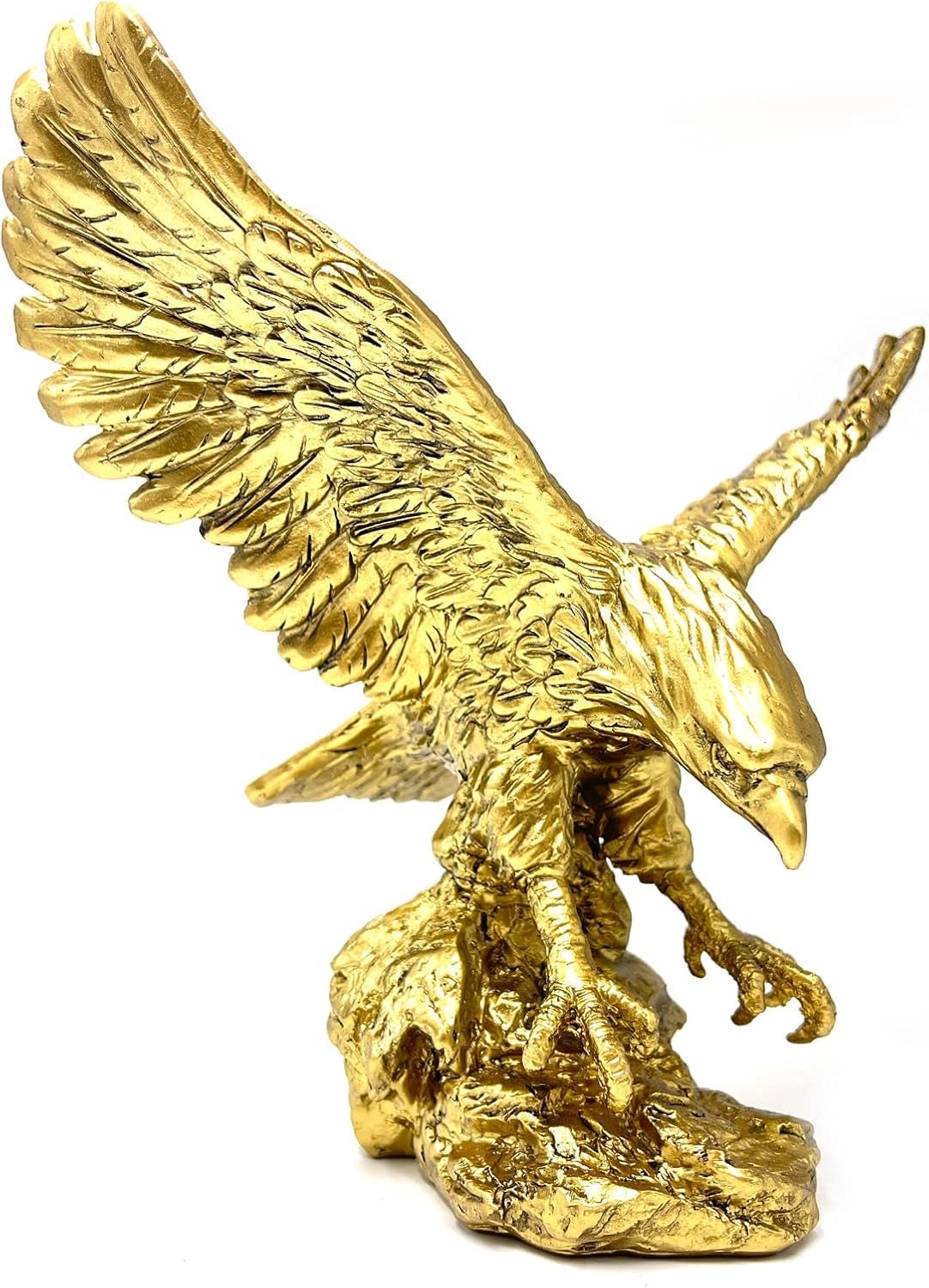 Steinadler-Harz-Ornament-Statue, Steinadler-Skulptur, moderne Heimbüro-Figur, Dekoration, Schreibtisch-Dekoration (Golden 1). Statuetten und Skulpturen von Naty Shop