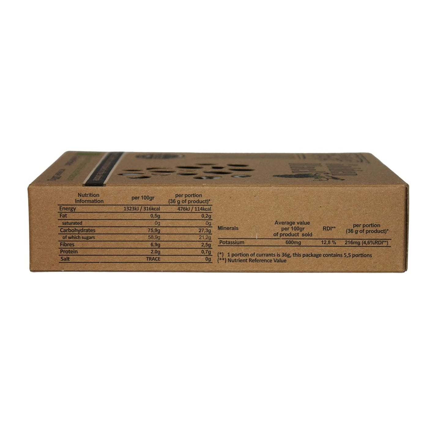 Griechische schwarze Bio-Sultaninen – Johannisbeeren 200 g, 3er-Pack (3 x 200 g) Dehydrierte Produkte Naty Shop