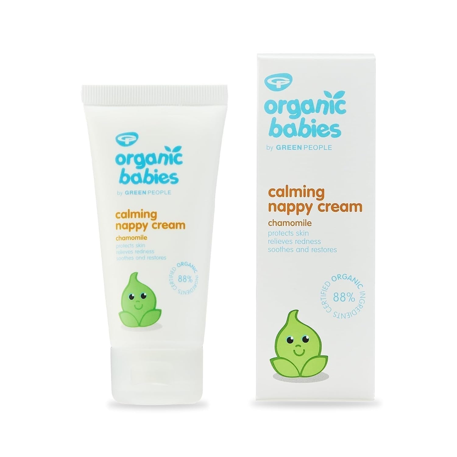 Green People – Beruhigende Bio-Babywindelcreme – Natürliches und organisches Zinkoxid – Ekzemfreundlich – Parabenfrei, 50 ml Kinder – Bade- und Hautpflege Naty Shop Standardtitel