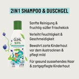 Guhl Kids Dino Vorteilsset – 2x Guhl Kids 2 in 1 Shampoo & Duschgel, 250ml + 1x Pixi-Buch – Speziell für Kinder entwickelt – Kein Ziehen – Cosmos Natural Zertifikat Kinder – Bade- und Hautpflege Naty Shop