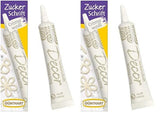 Günthart BackDecor 25 g WEISSE Zuckerbuchstaben für jedes Dessert in weißer Zuckerfarbe für schöne Buchstaben und Designs, 1 Packung (25 g) Naty Shop Mittlere Zuckerpaste (2 Packung) Weiße Zuckerbuchstaben