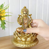Hindu-Göttin Laxmi Lotus-Skulptur – Indischer Gott Lord Lakshmi Puja Statue – Indien Murti Idol Figuren Pooja Artikel Diwali Geschenke Statuetten und Skulpturen Naty Shop