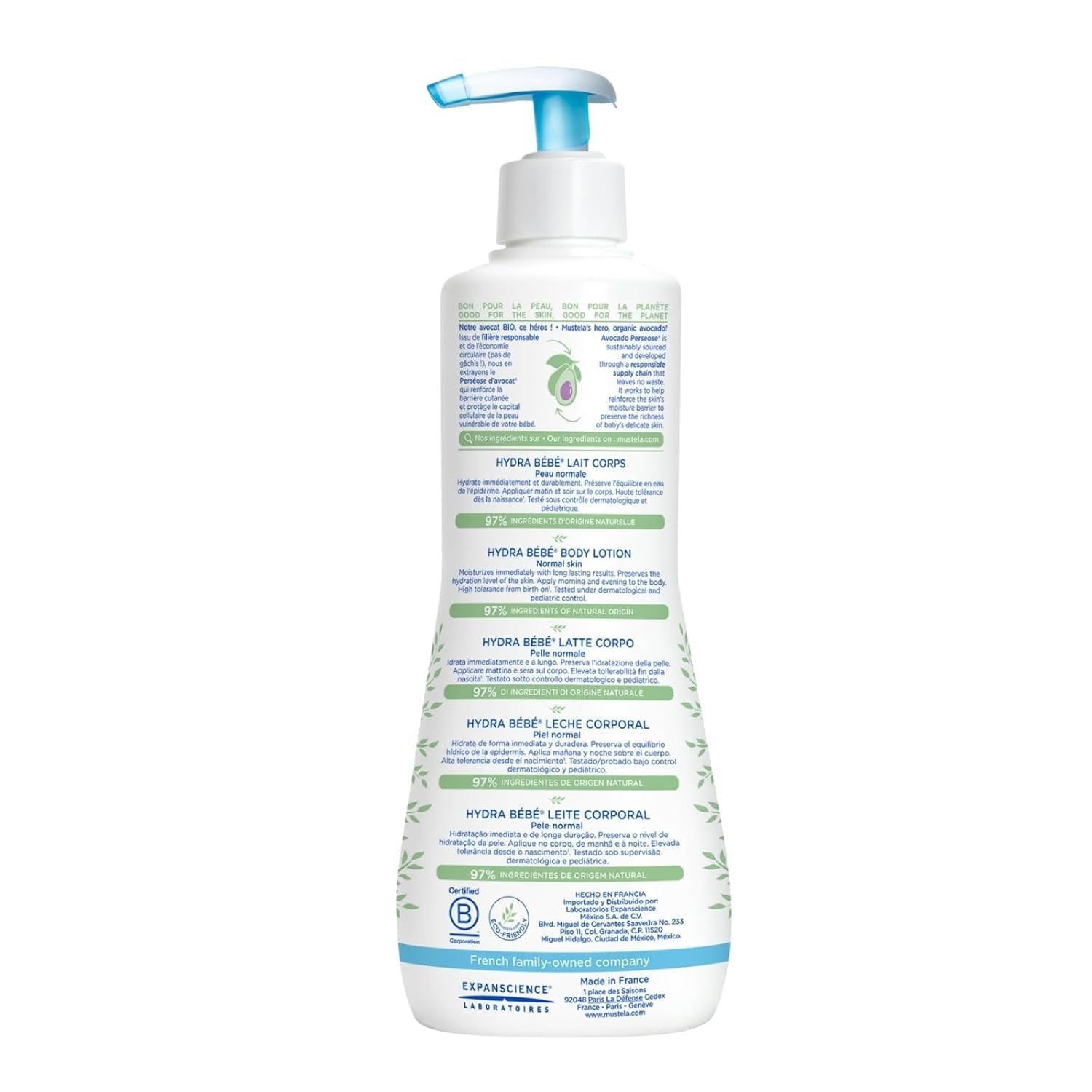 Hydra Bébé – Körpermilch für empfindliche Babyhaut, 500 ml Kinder – Bade- und Hautpflege Naty Shop