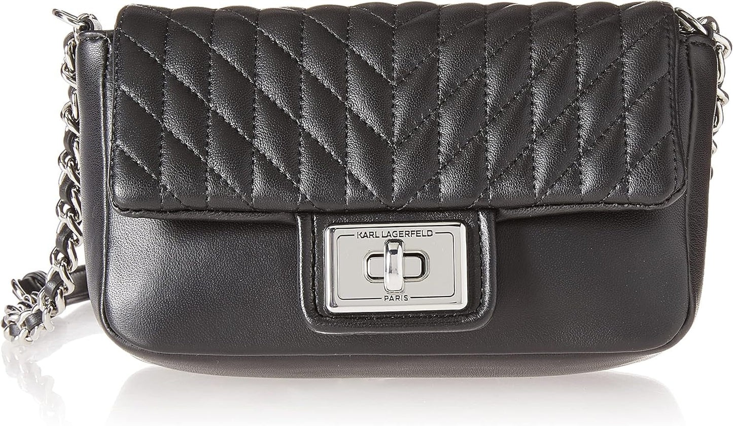 KARL LAGERFELD Agyness Umhängetasche Taschen Damen Naty Shop Schwarz/Silber