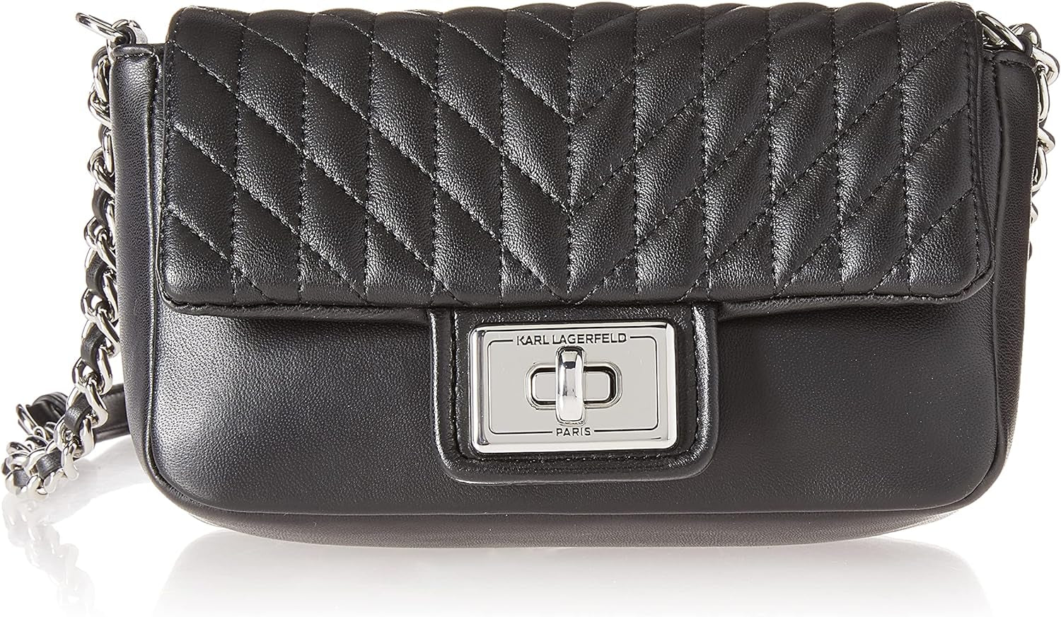 KARL LAGERFELD Agyness Umhängetasche Taschen Damen Naty Shop Schwarz/Silber